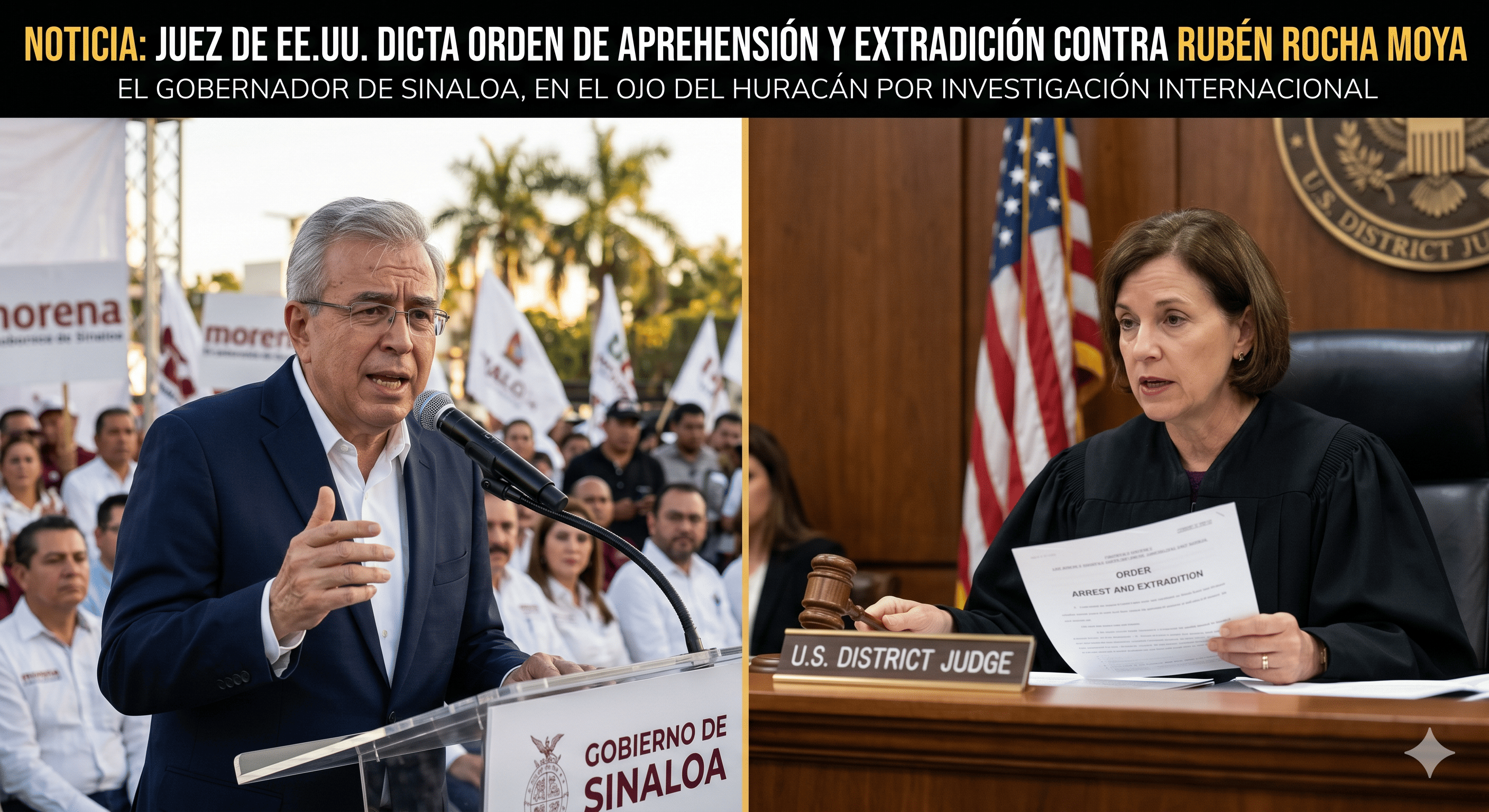 ¡BOMBAZO BINACIONAL! Estados Unidos va por el Gobernador de Sinaloa y la tensión diplomática estalla 😱🚨